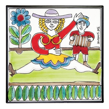 Ceramic Wall Tile Folk Dance PI297FK-21G Ceramic Wall Tile Folk Dance PI297FK-21G